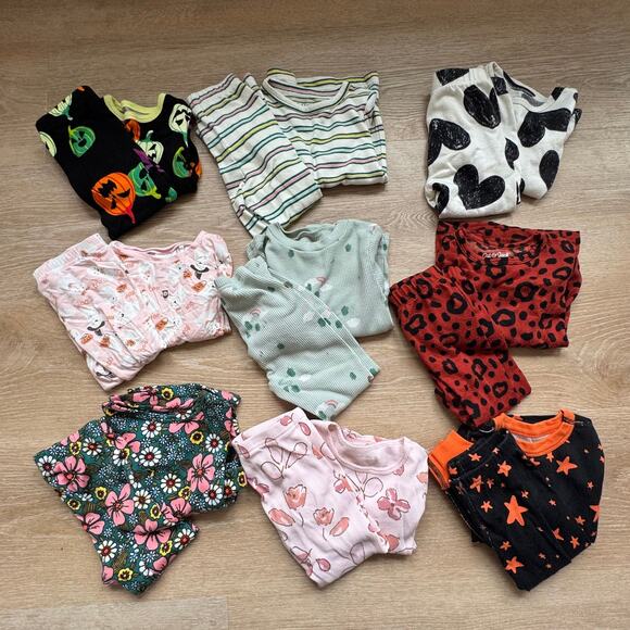 Cat & Jack Other - Bundle Toddler Girl Pajamas (9) - Size 2T